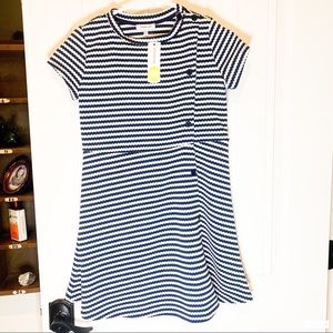 Persaya Girl Marie Button Skater Dress SZ L